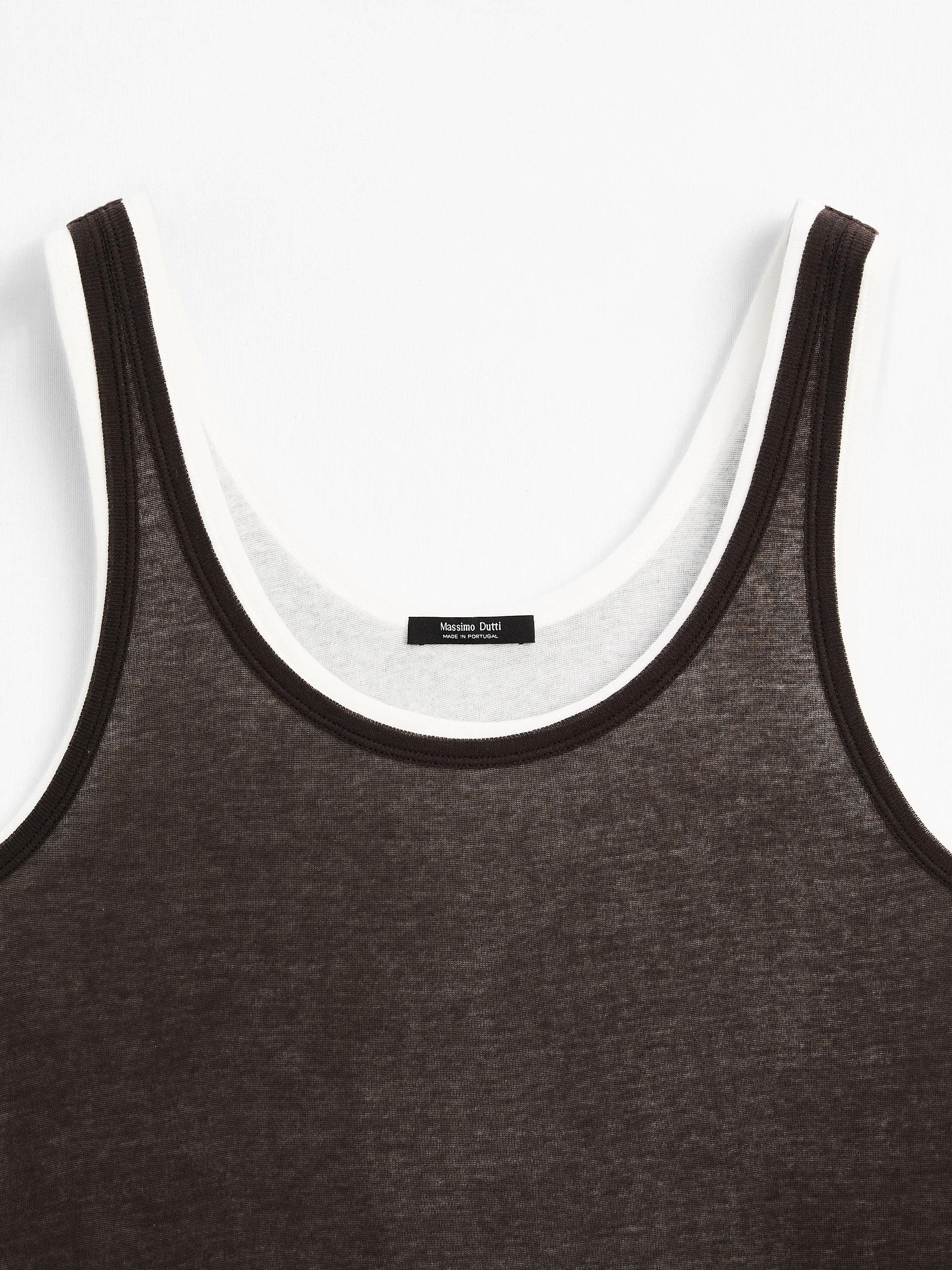 Débardeur double 100 % coton